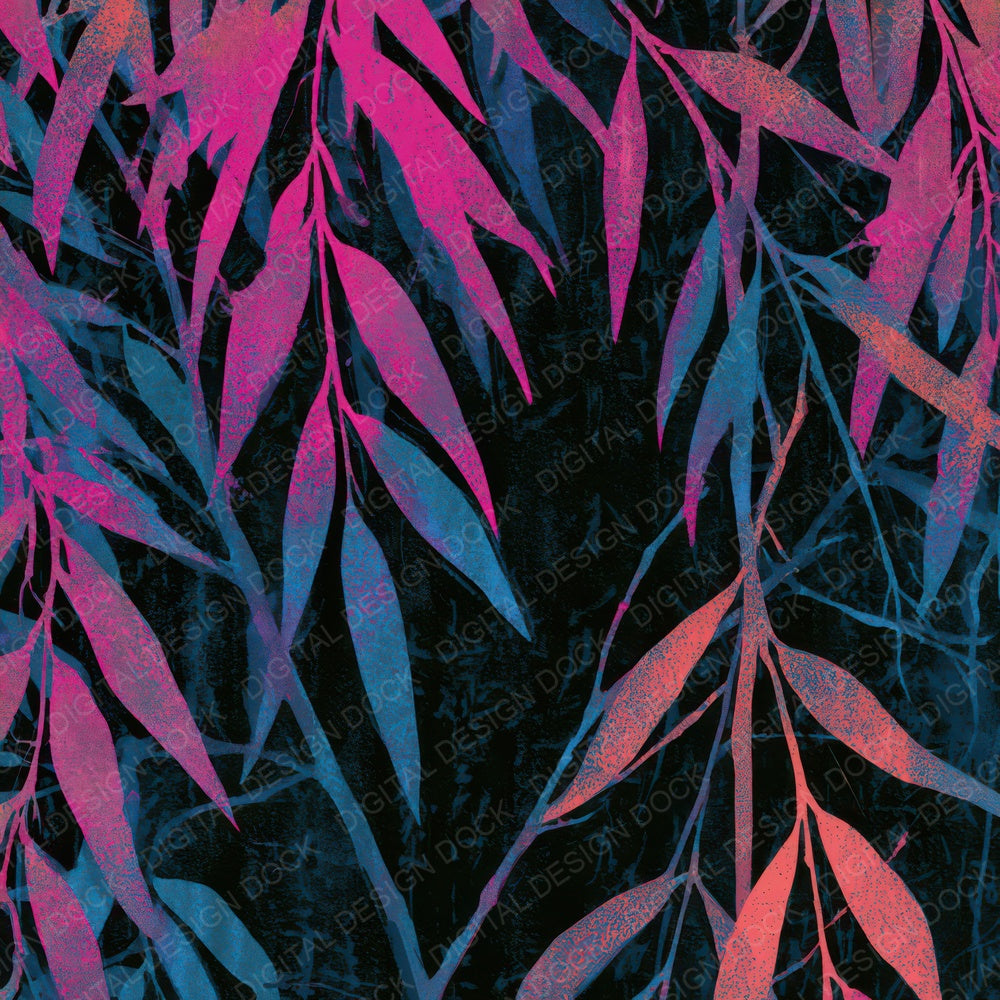 Screenprint Willow Pink Cyan Digital Paper Pack (DDD013637)