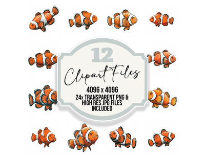 Stylised Clownfish Clipart Set (DDD013739)