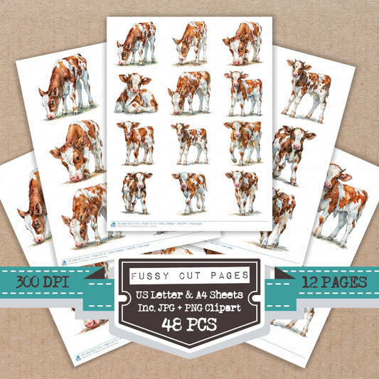 Realistic Calf Fussy Cut Sheets (DDD013755)