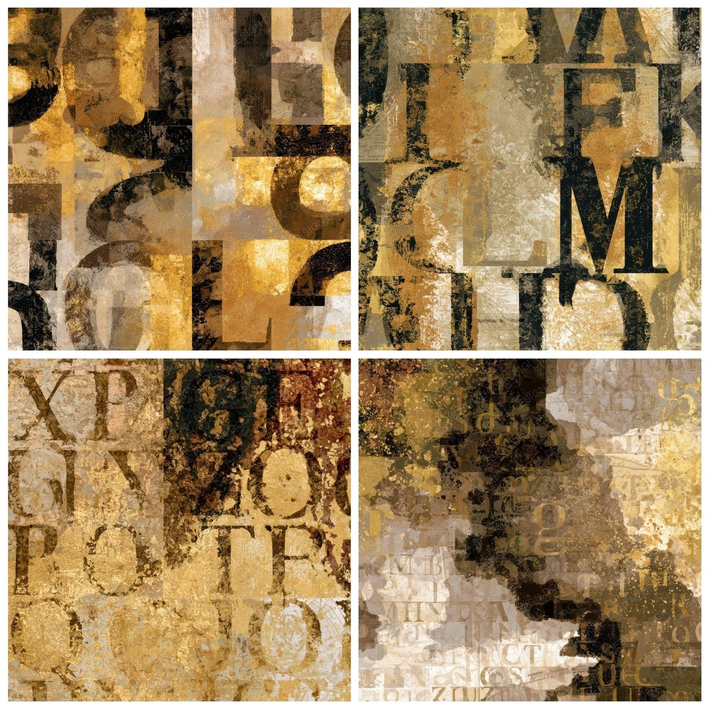 ASCII Beige Sepia Typographic Texture Digital Paper Pack (DDD013766)