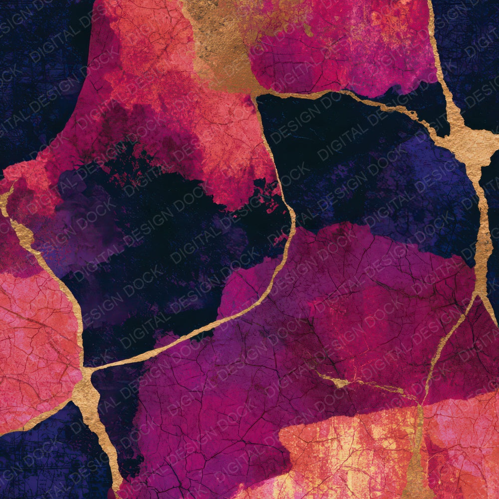 Batik Dusty Rose Aubergine Abstract Digital Paper Pack (DDD013767)
