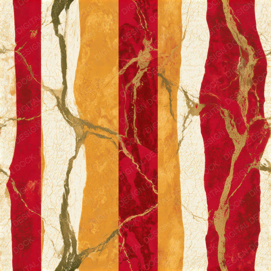 Batik Candy Red Cream Abstract Seamless Digital Paper Pack (DDD013785)