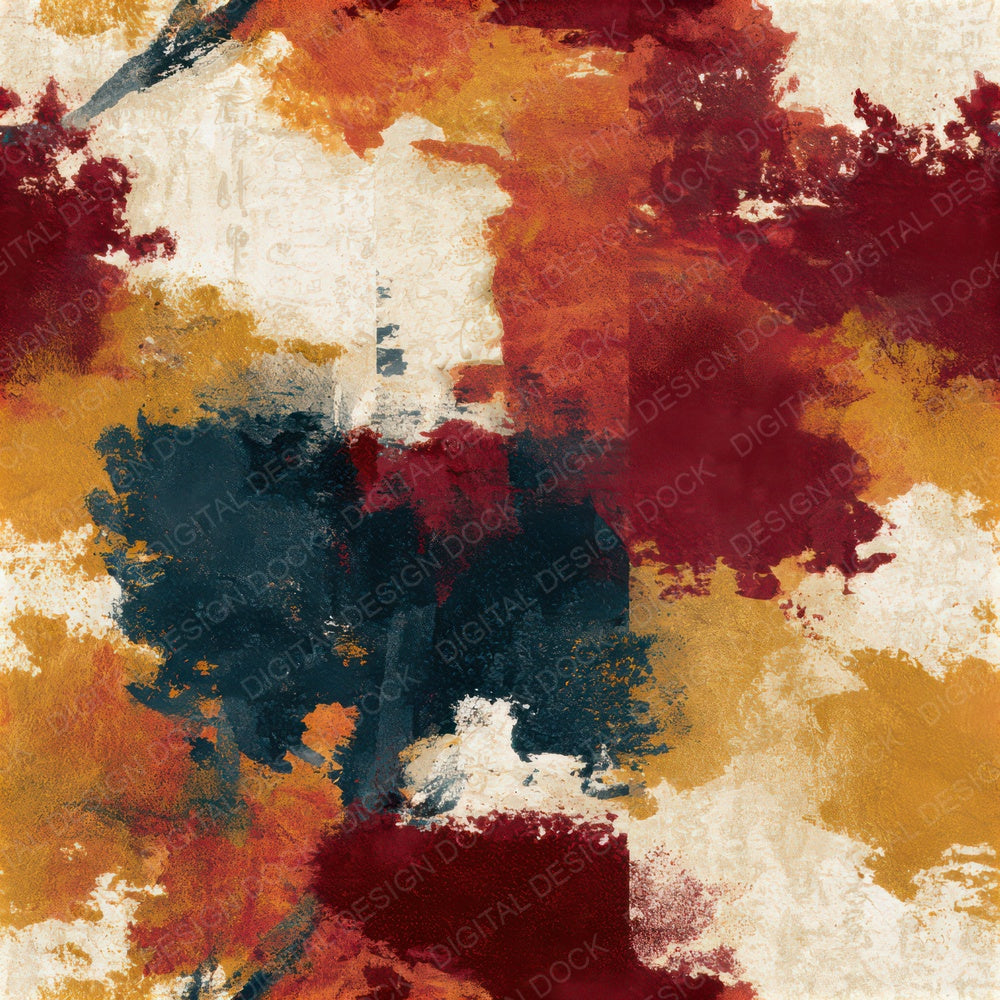 Chinoiserie Rust Maroon Goldenrod Tonal Seamless Digital Paper Pack (DDD013787)