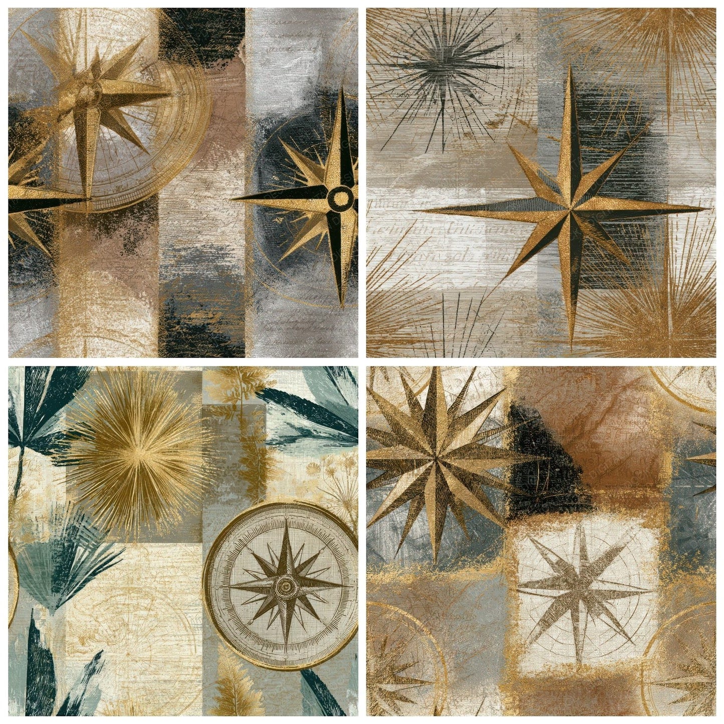 Engraving Compass Maps Oat Seamless Digital Paper Pack (DDD013790)