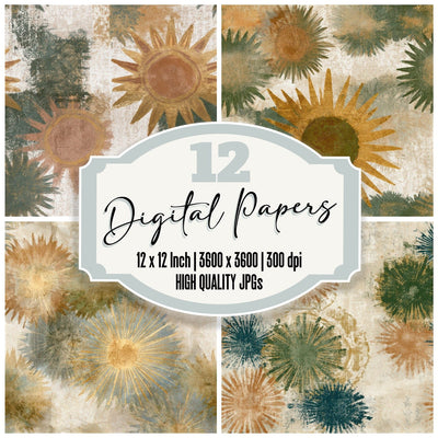 Fresco Sun Cinnamon Moss Seamless Digital Paper Pack (DDD013810)