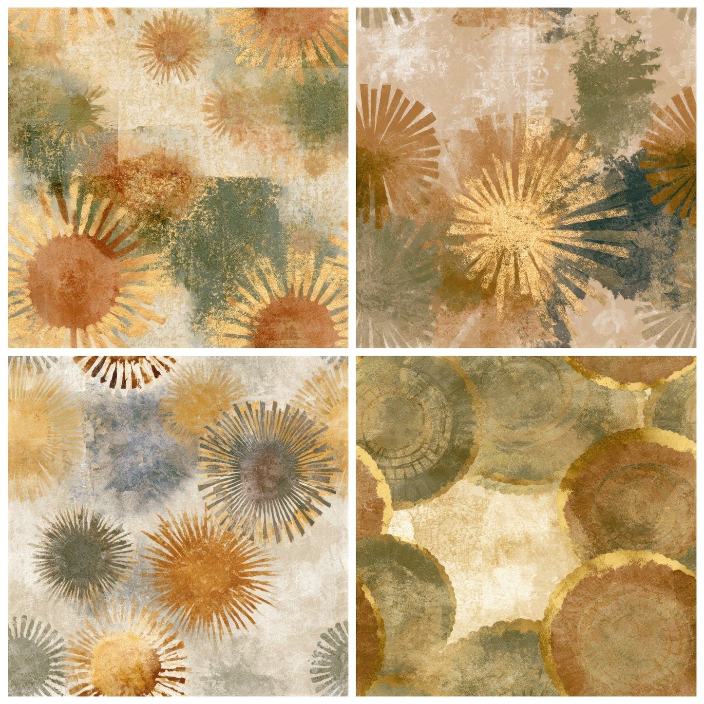 Fresco Sun Cinnamon Moss Seamless Digital Paper Pack (DDD013810)