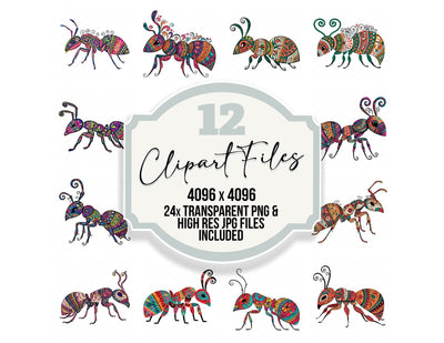 Folk Art Ant Clipart Set (DDD013825)