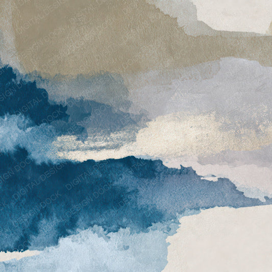 Cyanotype Sand Biscuit Dove Abstract Digital Paper Pack (DDD013872)