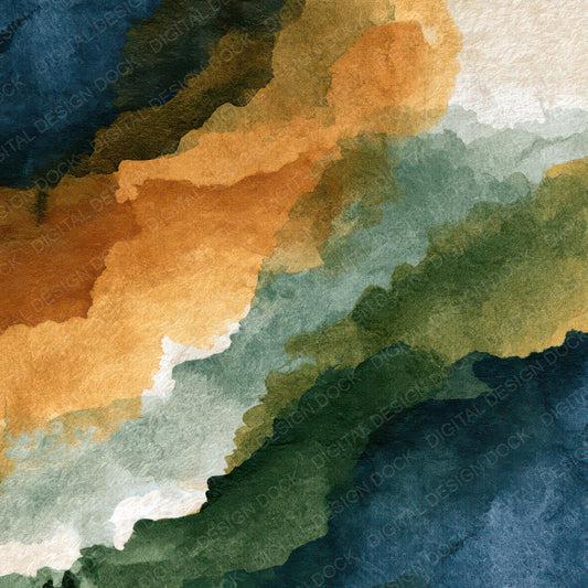 Ink Wash Cinnamon Moss Tonal Digital Paper Pack (DDD013877)