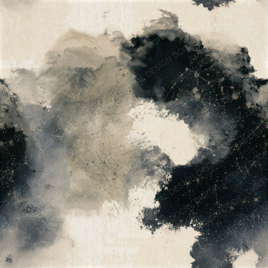 Ink Wash Constellations Oyster Storm Seamless Digital Paper Pack (DDD013878)
