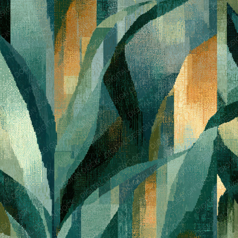 Pixel Corn Cobs Mint Jade Digital Paper Pack (DDD013895)