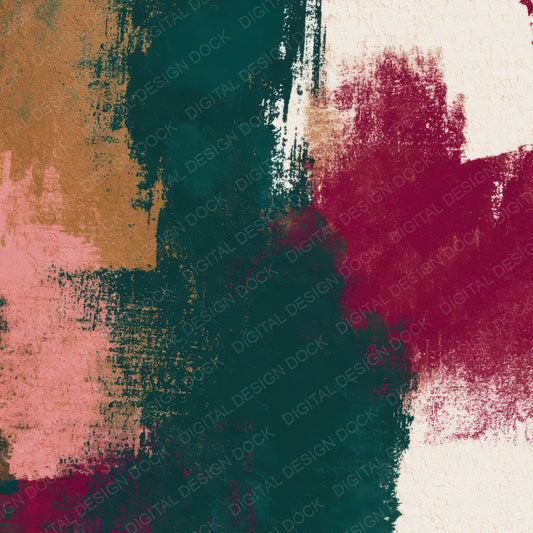 Sparse Modern Jade Garnet Bone Abstract Digital Paper Pack (DDD013903)