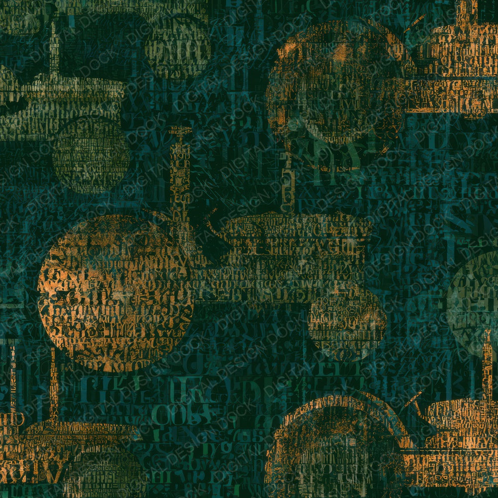 ASCII Tractor Jade Copper Digital Paper Pack (DDD013905)