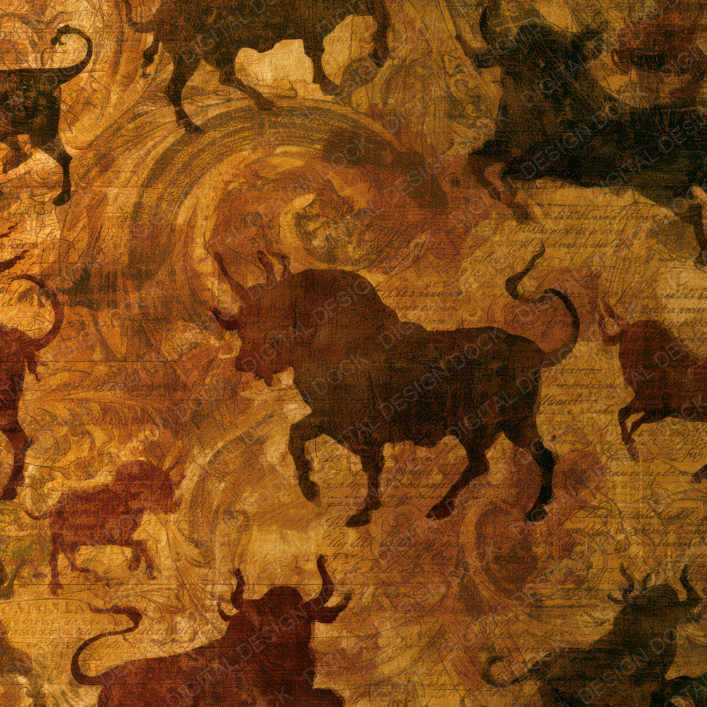 Baroque Minotaur Amber Cream Digital Paper Pack (DDD013906)