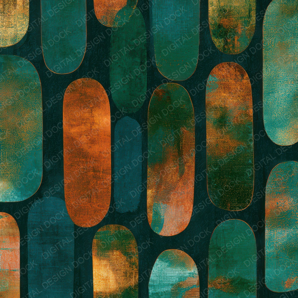 Chinoiserie Skateboard Jade Copper Digital Paper Pack (DDD013911)