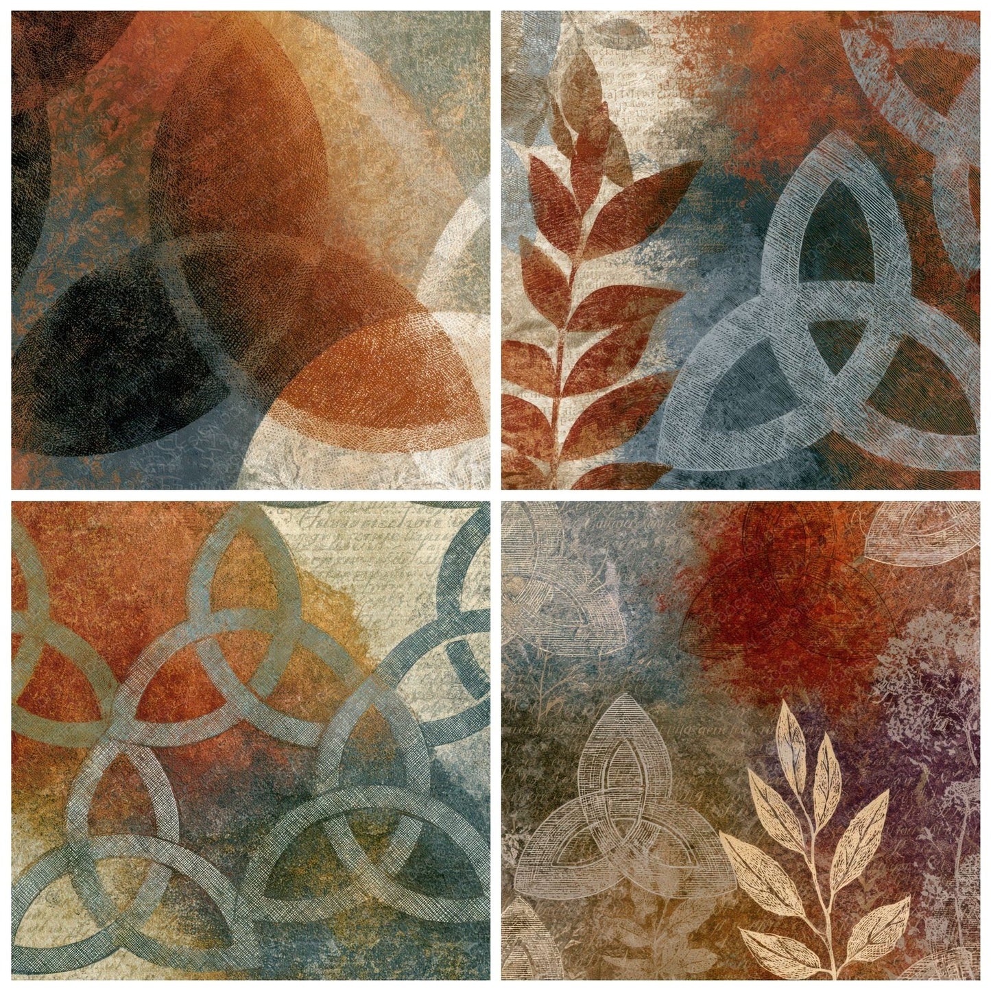 Engraving Triquetra Earth Bone Digital Paper Pack (DDD013913)