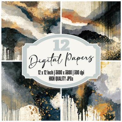 Graffiti Graphite Cream Texture Digital Paper Pack (DDD013914)