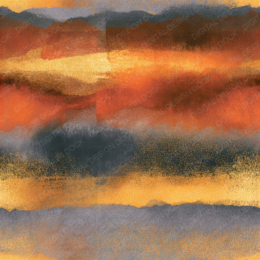 Ink Wash Rust Gold Tonal Seamless Digital Paper Pack (DDD013916)