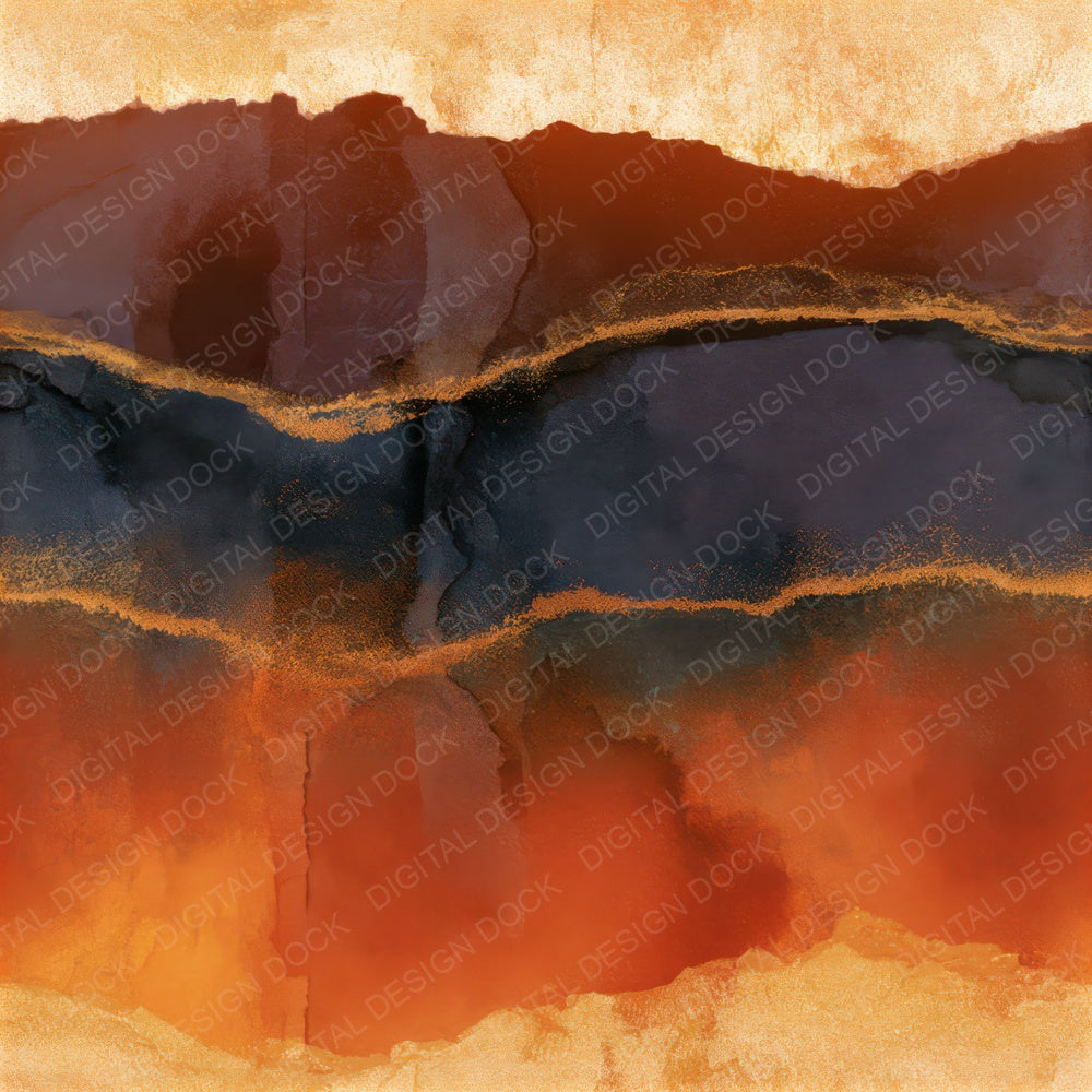 Ink Wash Rust Gold Tonal Seamless Digital Paper Pack (DDD013916)