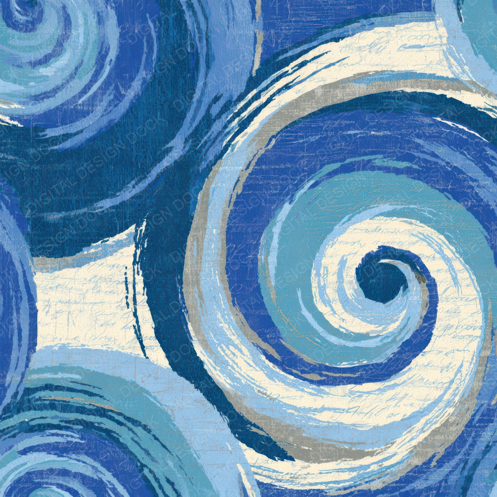 Pop Art Tornado Spirals Sapphire Digital Paper Pack (DDD013919)