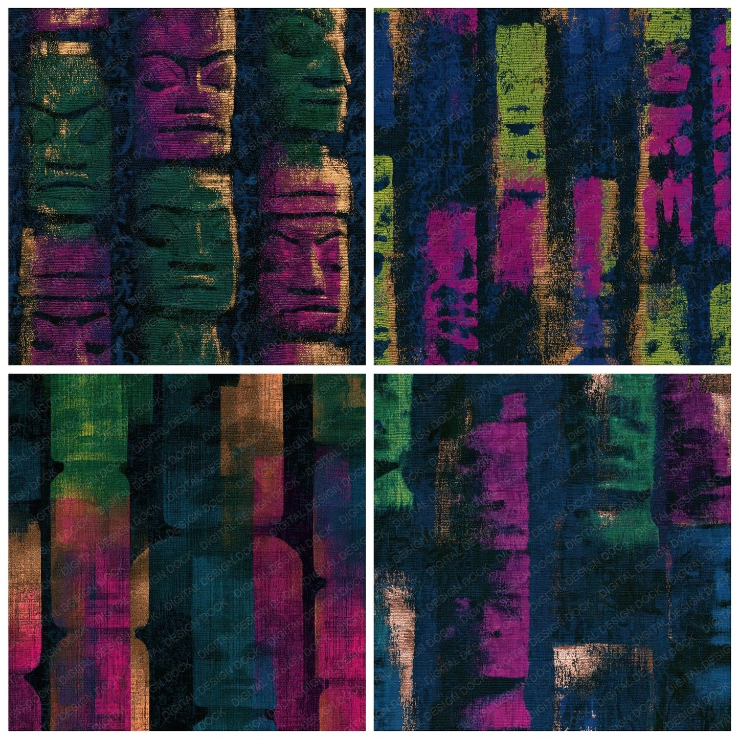 Tapestry Totem Neon Magenta Digital Paper Pack (DDD013921)