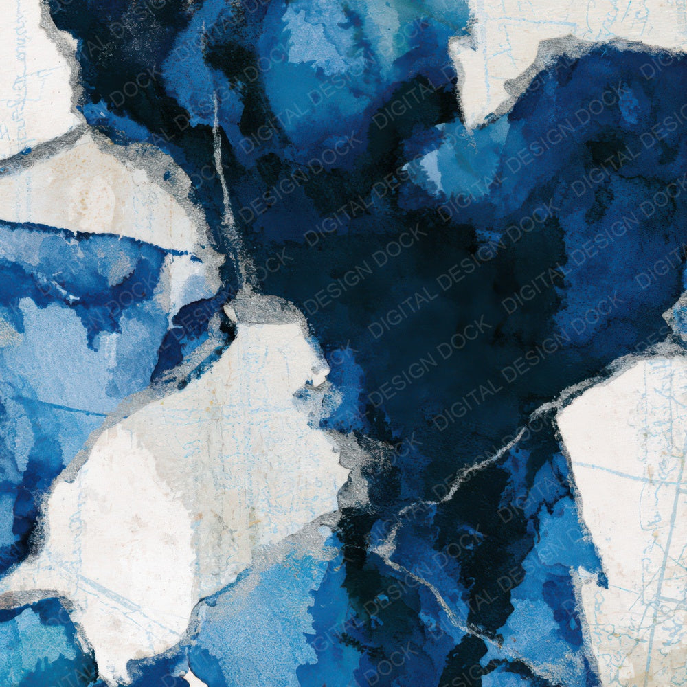 Sumi-e Ancient Maps Sapphire Bone Digital Paper Pack (DDD013939)