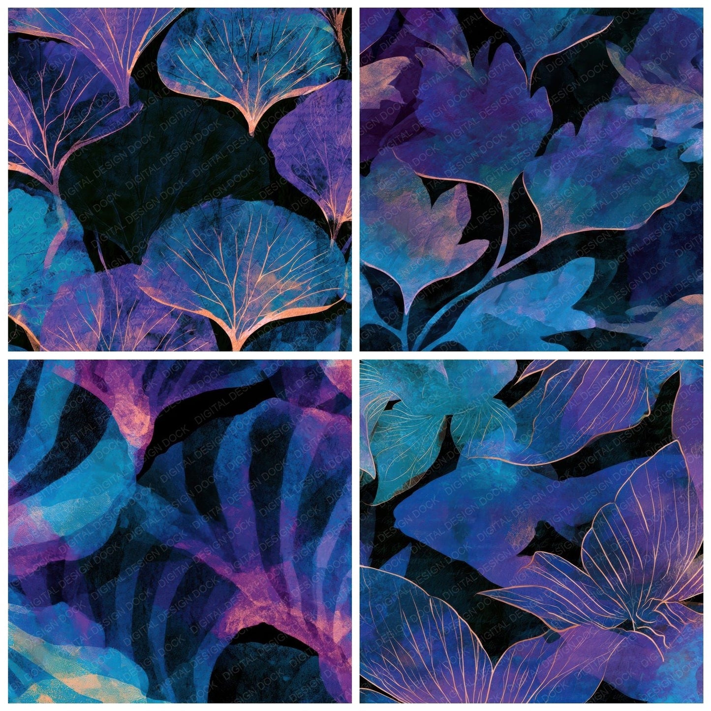 Xray Siren Songs Cyan Violet Digital Paper Pack (DDD013944)