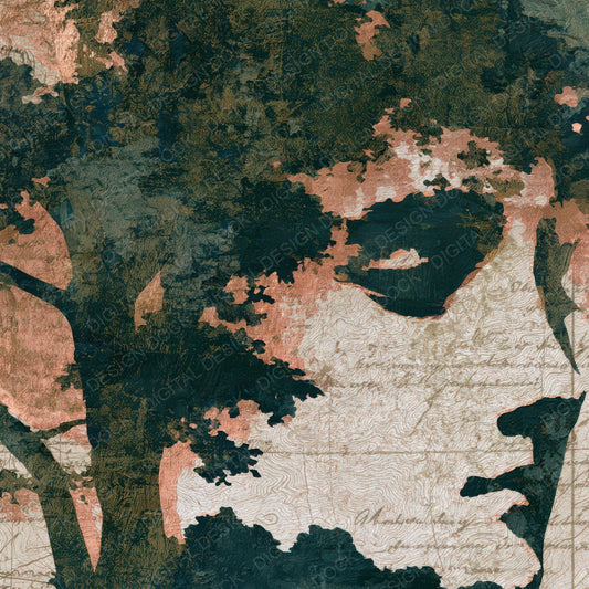 Antique Map Dryad Trees Moss Digital Paper Pack (DDD013945)