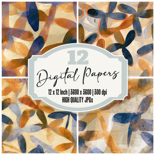 Photogram Propellers Sienna Indigo Seamless Digital Paper Pack (DDD013961)