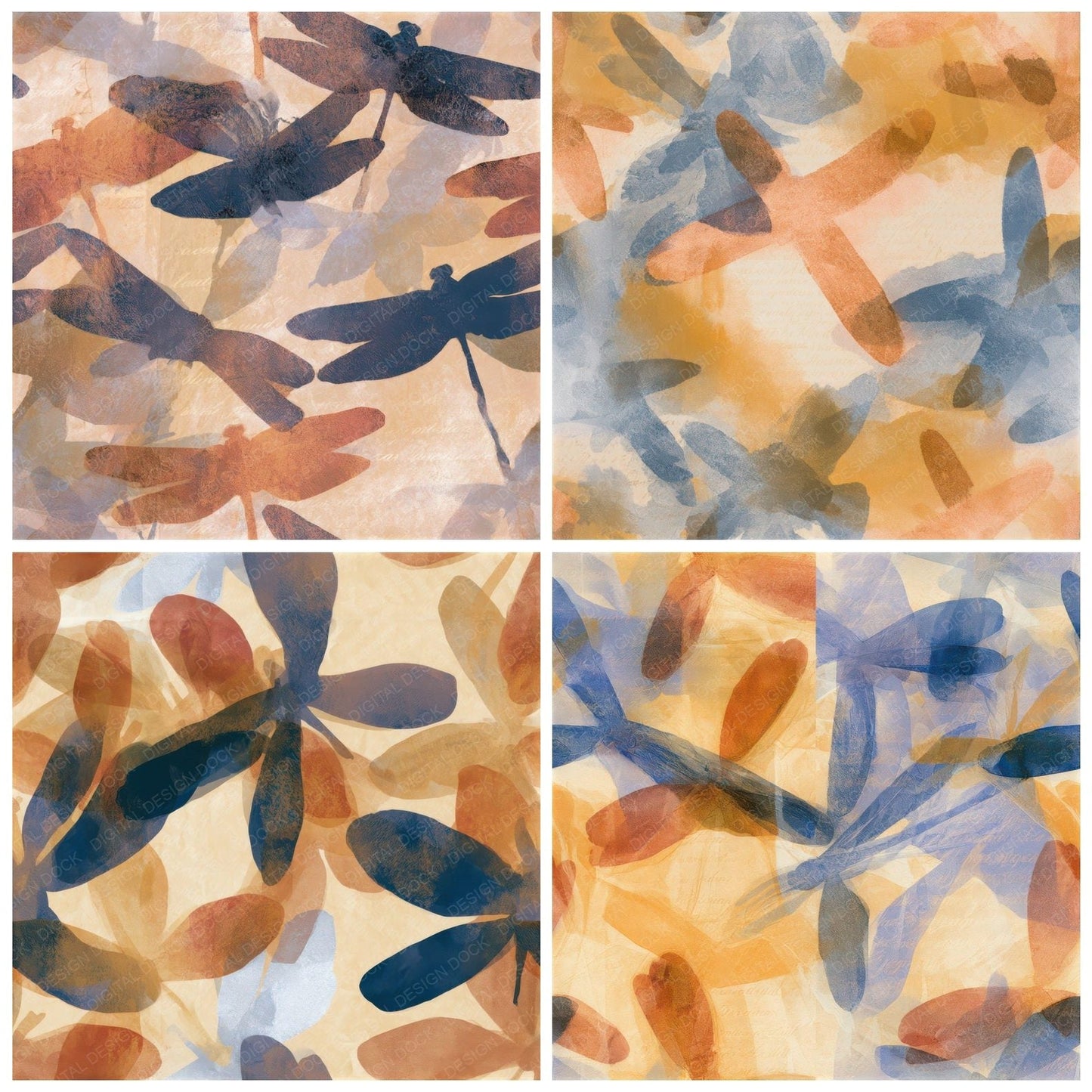 Photogram Propellers Sienna Indigo Seamless Digital Paper Pack (DDD013961)