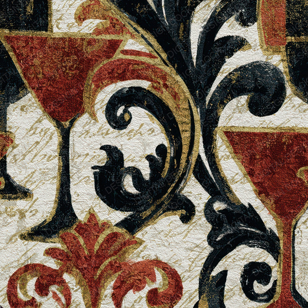 Baroque Neon Martini Oxblood Bone Digital Paper Pack (DDD013969)