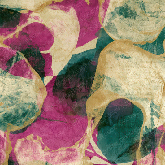Cyanotype Jawbones Magenta Jungle Green Digital Paper Pack (DDD013970)