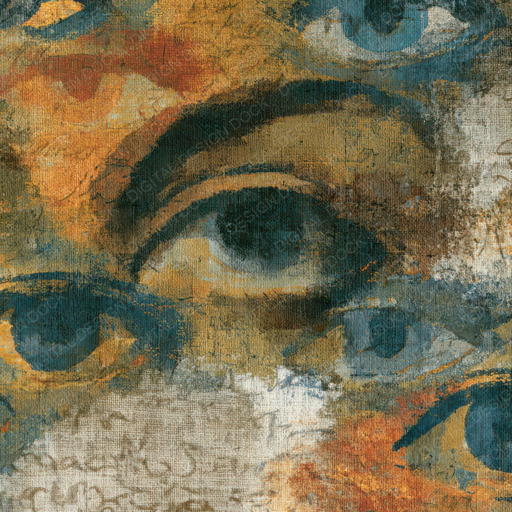 Fresco Cyclops Eyes Olive Ochre Digital Paper Pack (DDD013974)