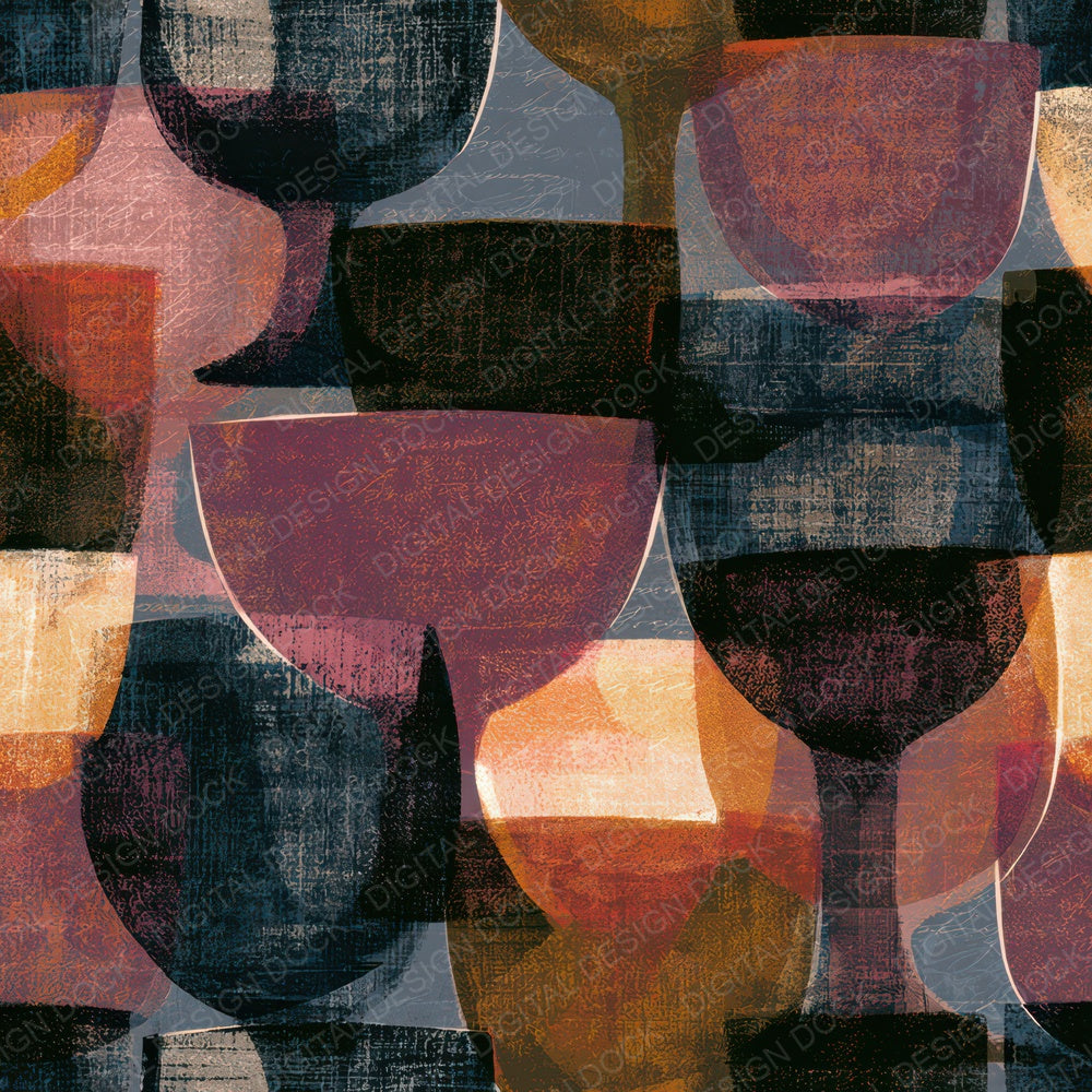 Mezzotint Lowball Jet Rose Pewter Digital Paper Pack (DDD013980)