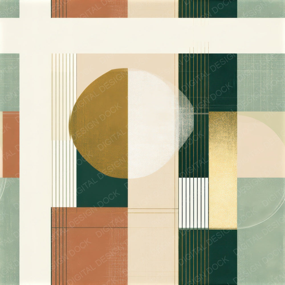 Bauhaus Adobe Sage Abstract Digital Paper Pack (DDD013986)