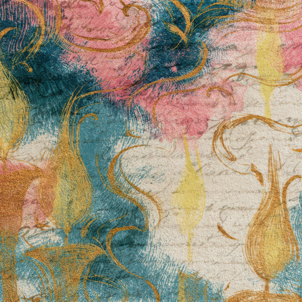 Drypoint Candle Smoke Pink Blue Lemon Digital Paper Pack (DDD013989)