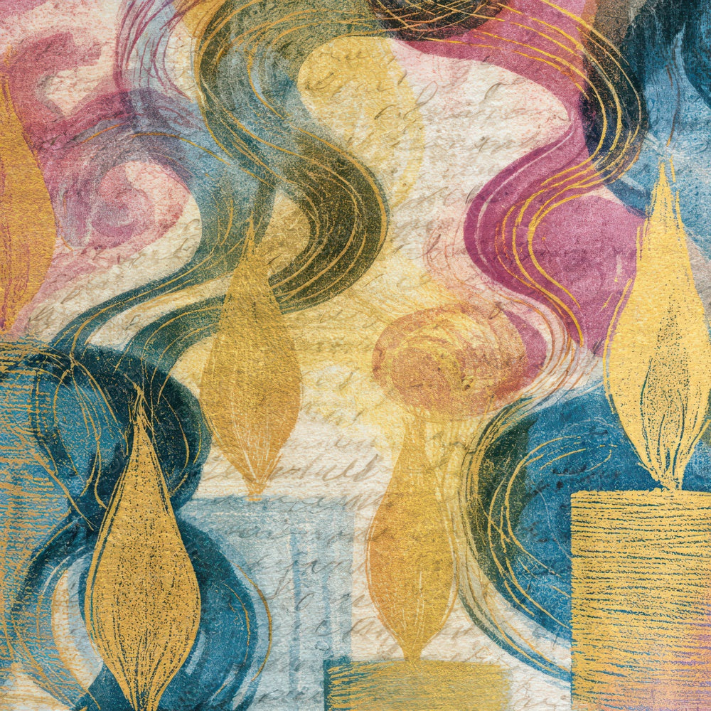 Drypoint Candle Smoke Pink Blue Lemon Digital Paper Pack (DDD013989)