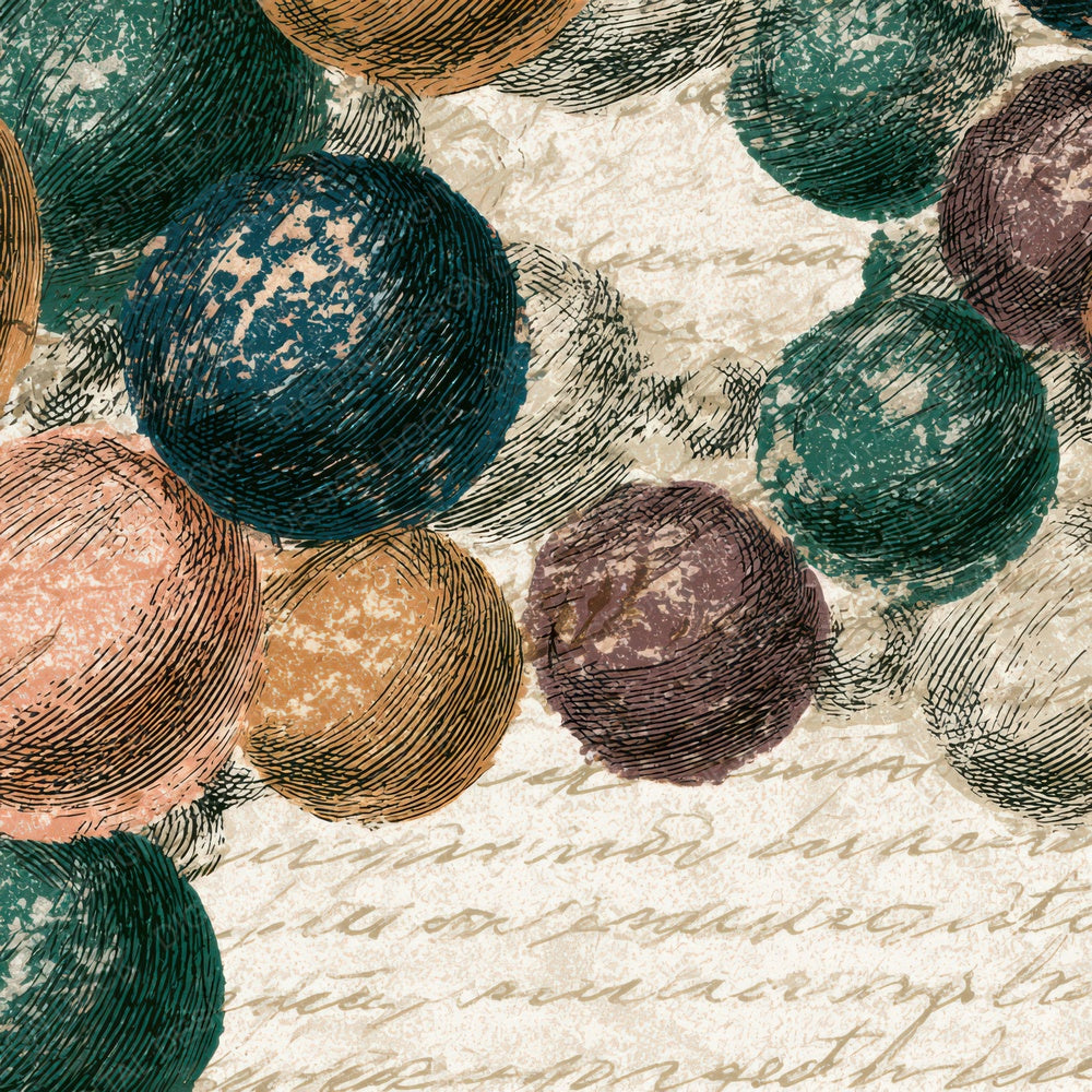 Engraving Mardi Gras Beads Green Blush Digital Paper Pack (DDD013990)