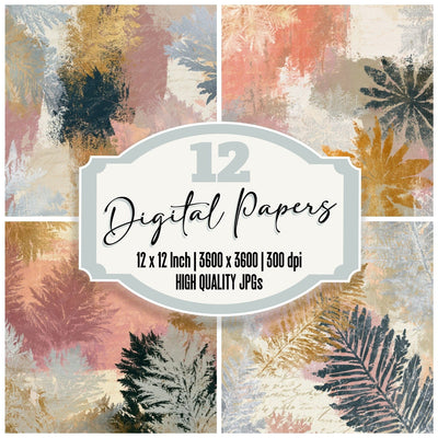 Photogram Frost Dusty Pink Cream Digital Paper Pack (DDD013998)
