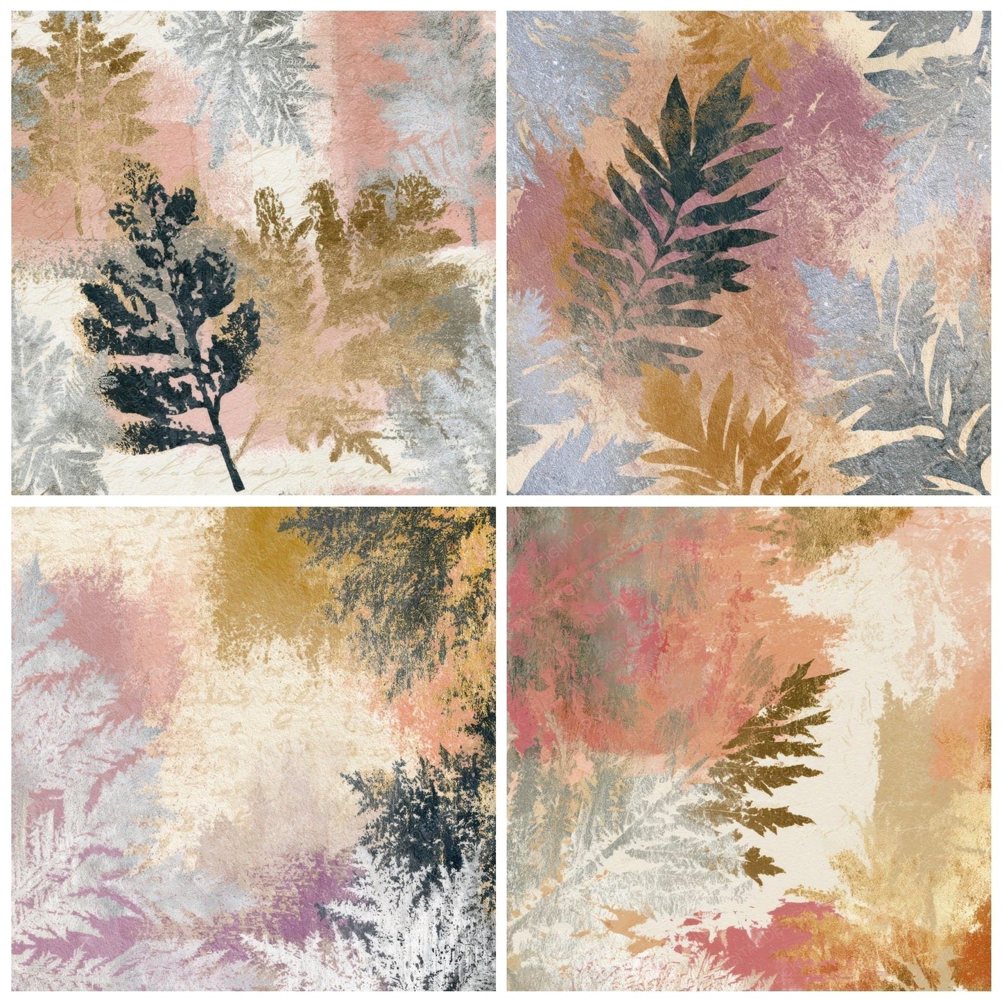Photogram Frost Dusty Pink Cream Digital Paper Pack (DDD013998)