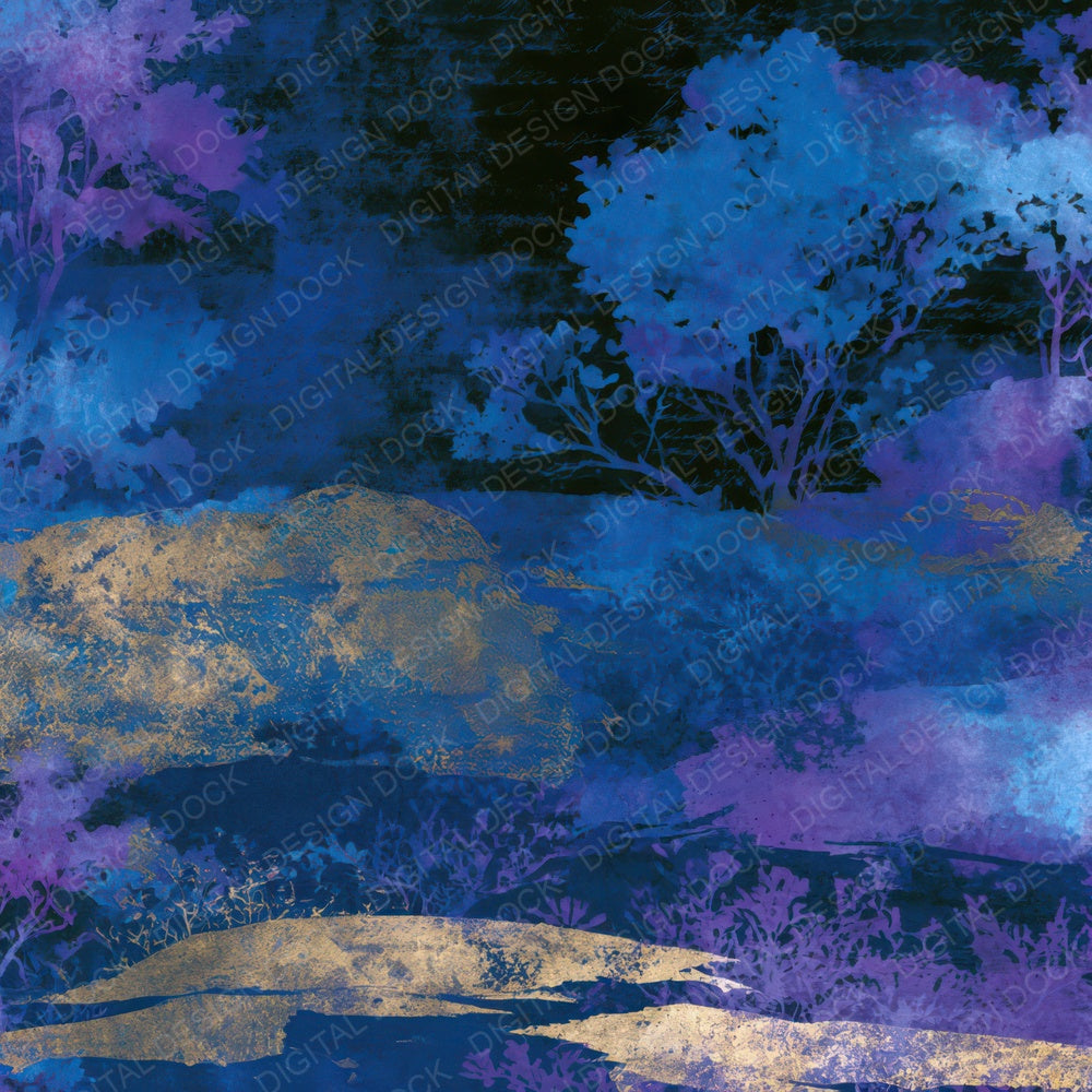 Photogram Tundra Cyan Violet Digital Paper Pack (DDD013999)