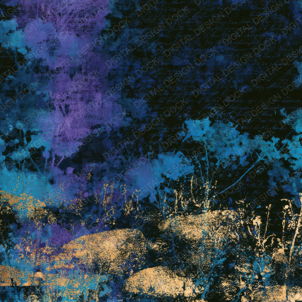 Photogram Tundra Cyan Violet Digital Paper Pack (DDD013999)