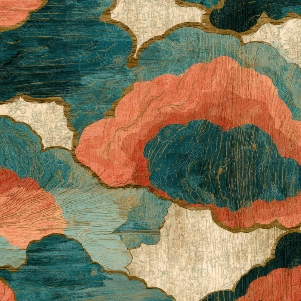 Pyrography Force Field Coral Blue Digital Paper Pack (DDD014000)