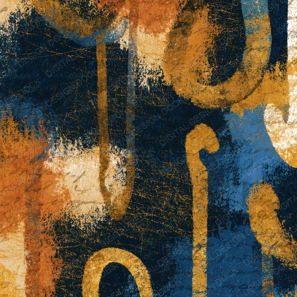 Scratchboard Crochet Hooks Sienna Indigo Digital Paper Pack (DDD014001)