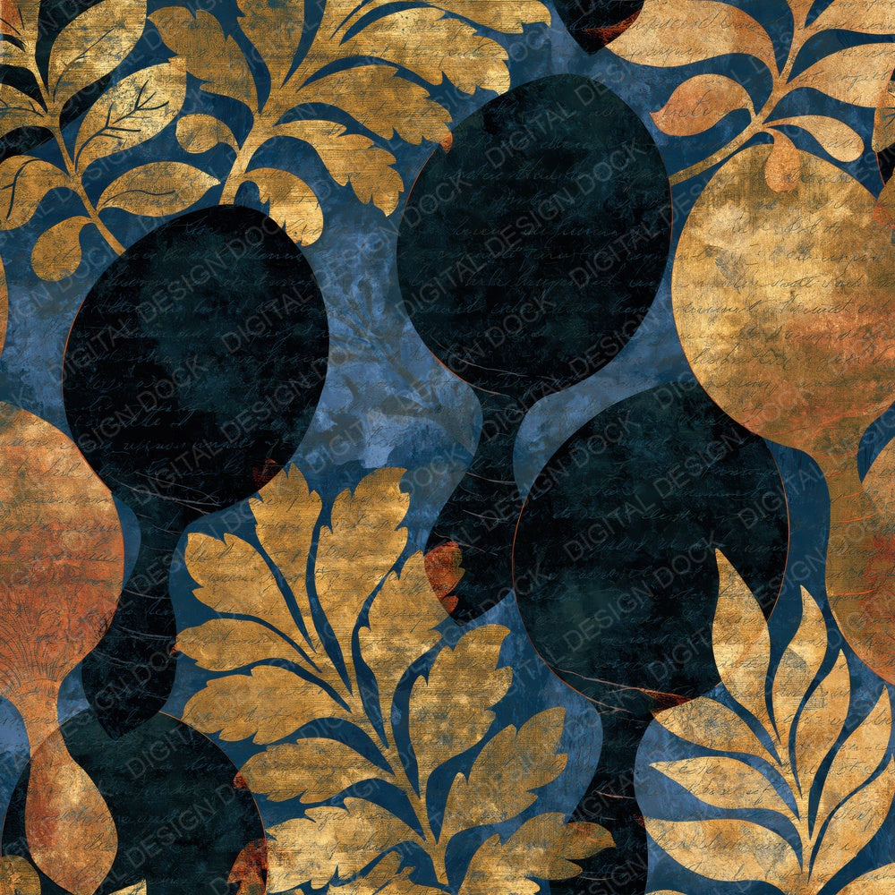 Egg Tempera Maracas Gold Black Digital Paper Pack (DDD014007)