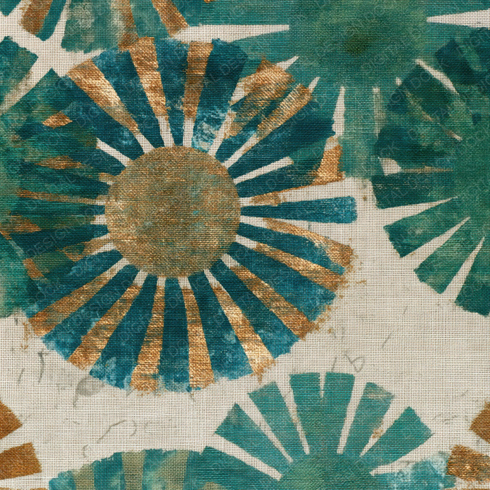 Embroidery Sun Malachite Teal Digital Paper Pack (DDD014009)