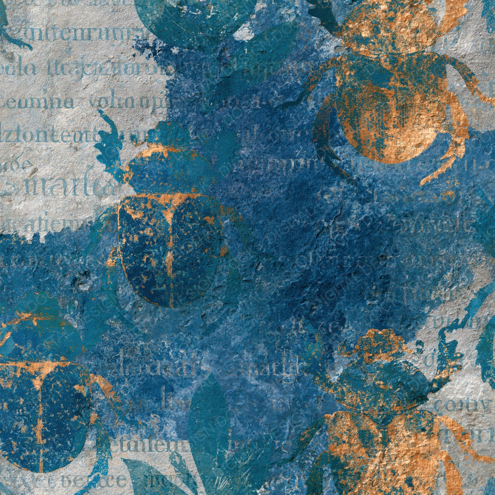 Fresco Scarab Beetle Midnight Silver Digital Paper Pack (DDD014011)