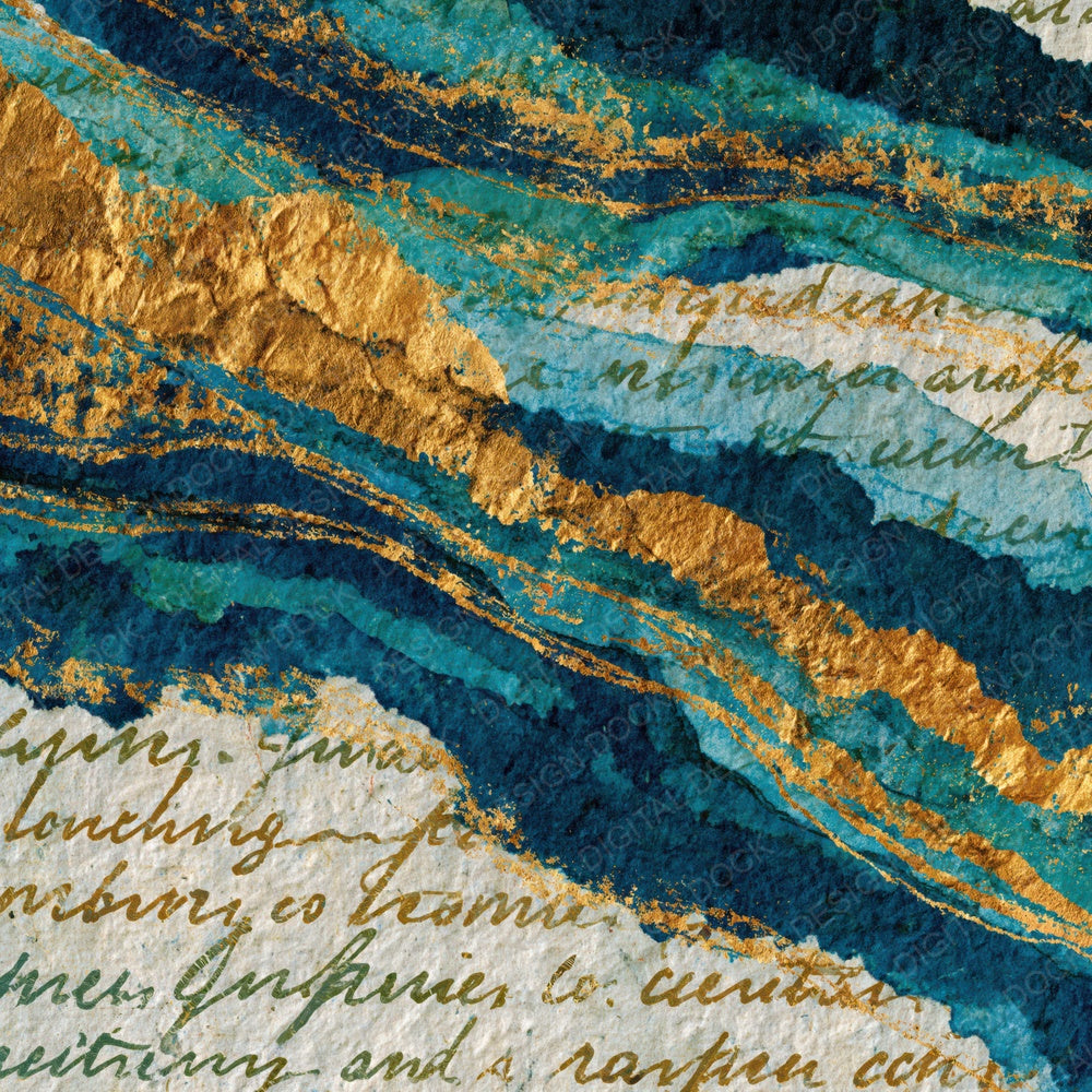 Naturalist Sea Glass Burnished Gold Tonal Digital Paper Pack (DDD014015)