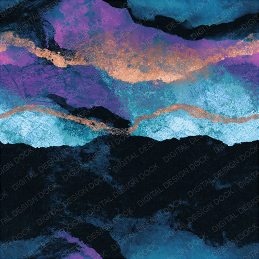 Photogram Cyan Violet Abstract Seamless Digital Paper Pack (DDD014016)