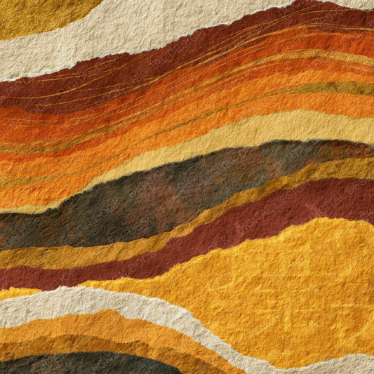 Torn Paper Caramel Goldenrod Abstract Digital Paper Pack (DDD014022)